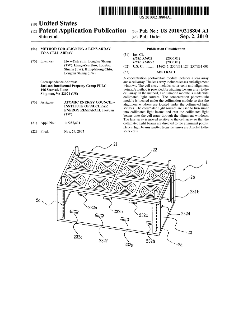 Method for aligning a lens array to a cell array - diagram, schematic, and image 01