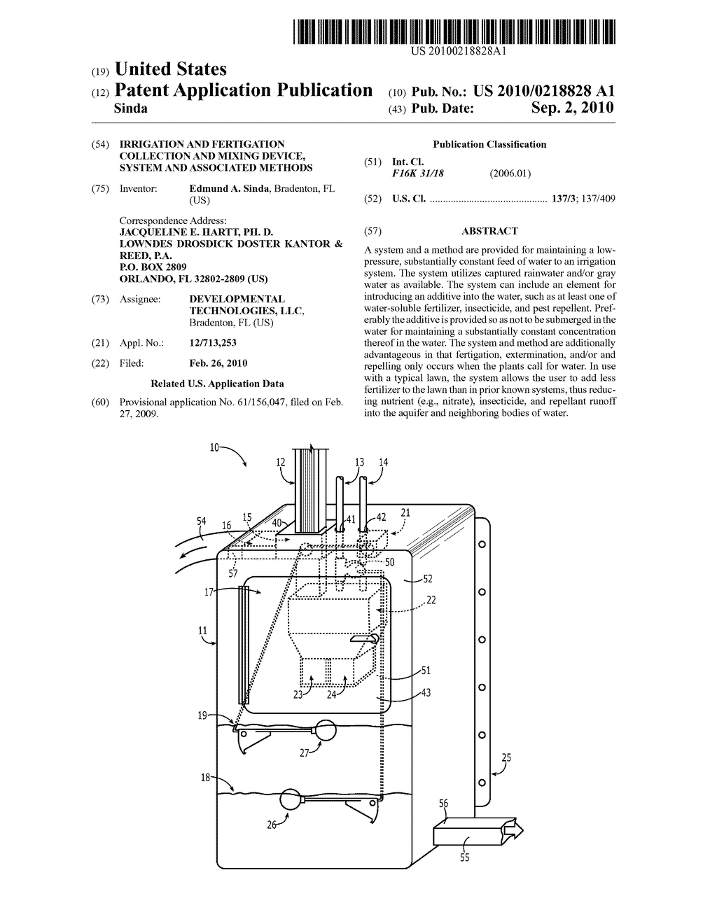 Irrigation And Fertigation Collection And Mixing Device, System And Associated Methods - diagram, schematic, and image 01