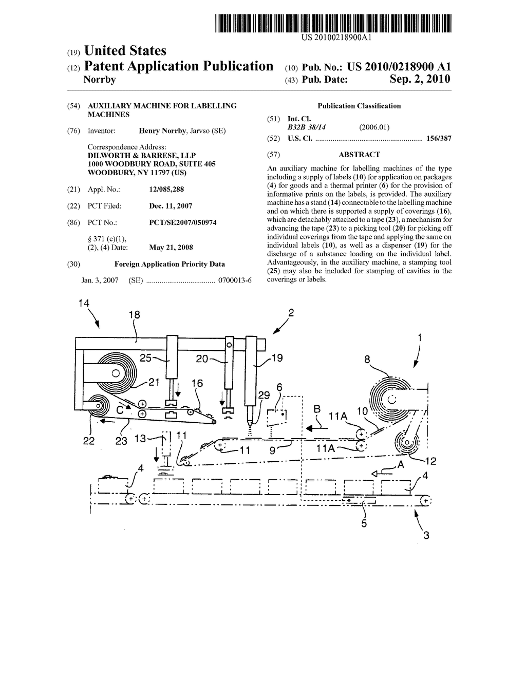 Auxiliary Machine for Labelling Machines - diagram, schematic, and image 01