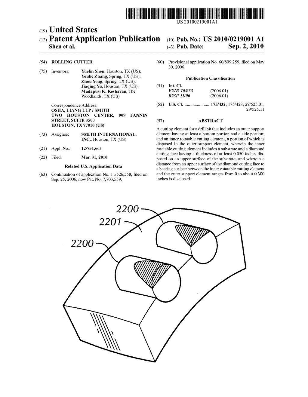 ROLLING CUTTER - diagram, schematic, and image 01