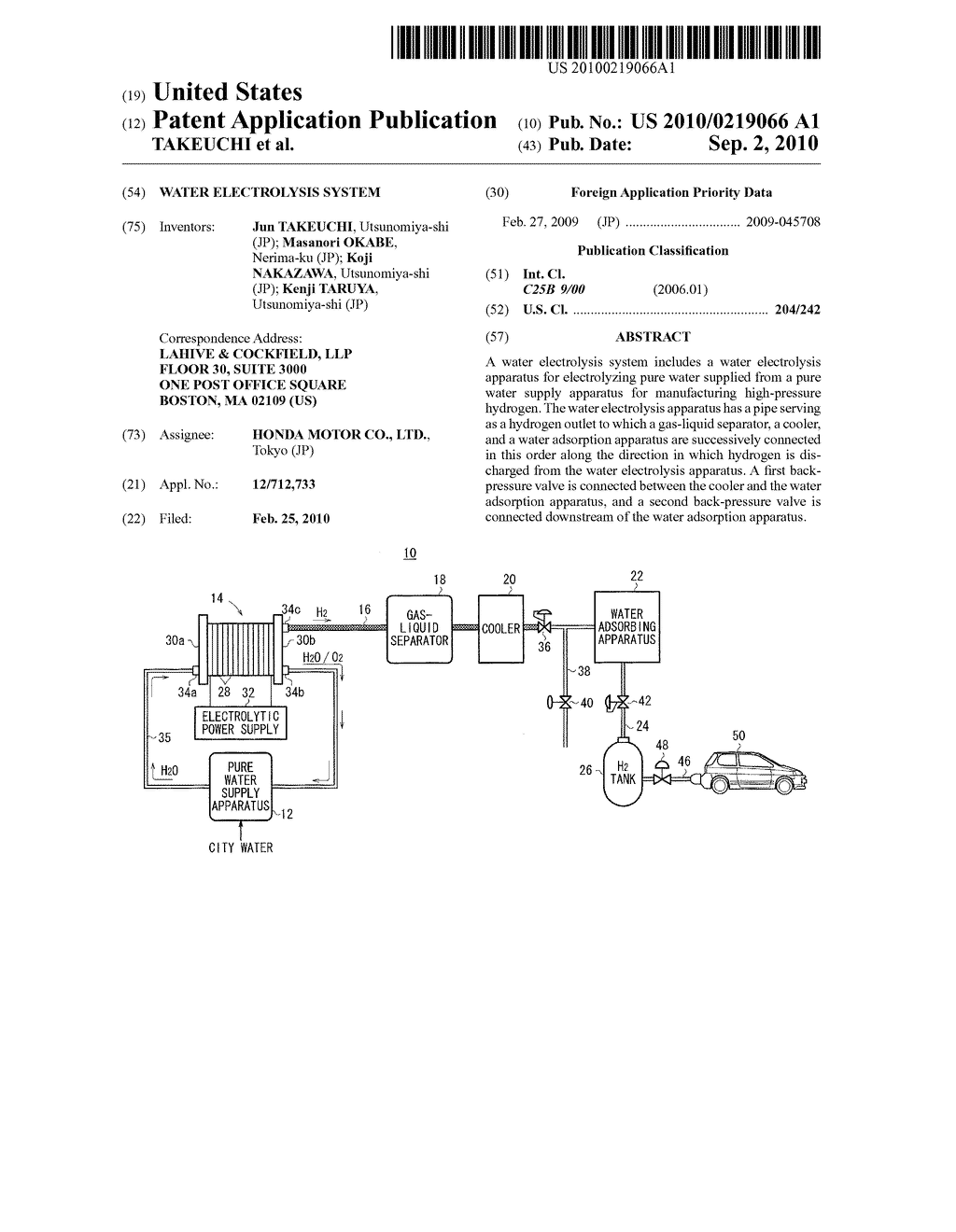 WATER ELECTROLYSIS SYSTEM - diagram, schematic, and image 01