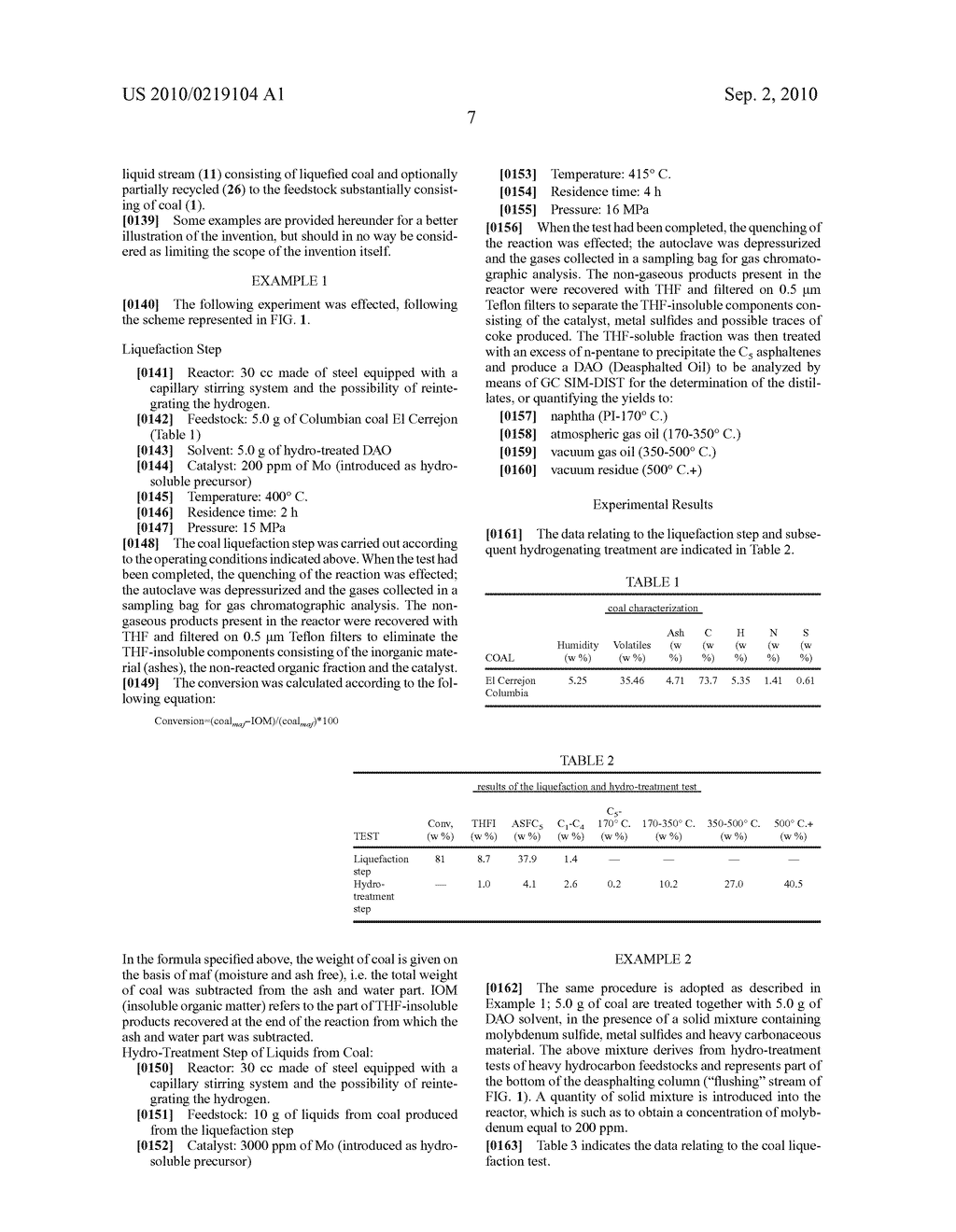 INTEGRATED PROCESS FOR THE CONVERSION OF FEEDSTOCKS CONTAINING COAL INTO LIQUID PRODUCTS - diagram, schematic, and image 09