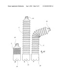 RETRACTABLE AND FLEXIBLE PLASTIC CONTAINER FOR LIQUIDS diagram and image