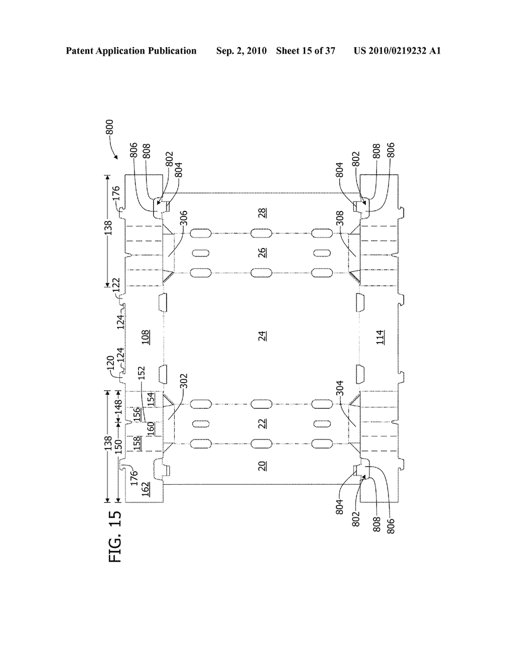 REINFORCED POLYGONAL CONTAINERS AND BLANKS OF SHEET MATERIAL FOR MAKING THE SAME - diagram, schematic, and image 16