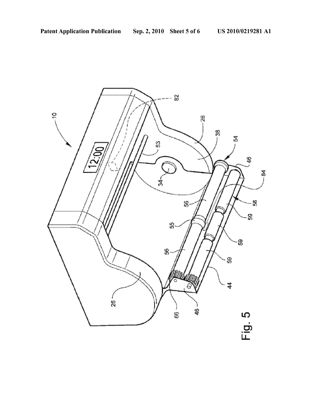 PAPER TOWEL DISPENSER WITH MOTOR DISPOSED OVER LIP OF LOADING DOOR - diagram, schematic, and image 06