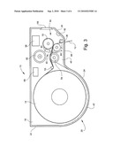 DISPENSING GAP DEFINED BETWEEN LOADING DOOR AND MAIN BODY OF AUTOMATIC TOWEL DISPENSER diagram and image