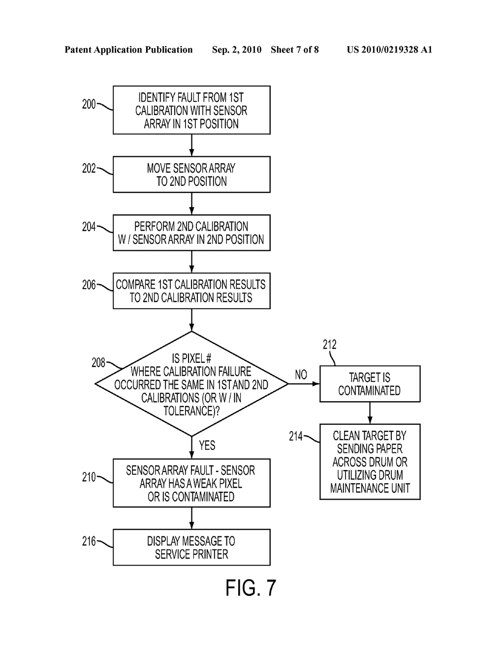 Moveable Sensor Array and Method of Detecting Location of Calibration Fault - diagram, schematic, and image 08