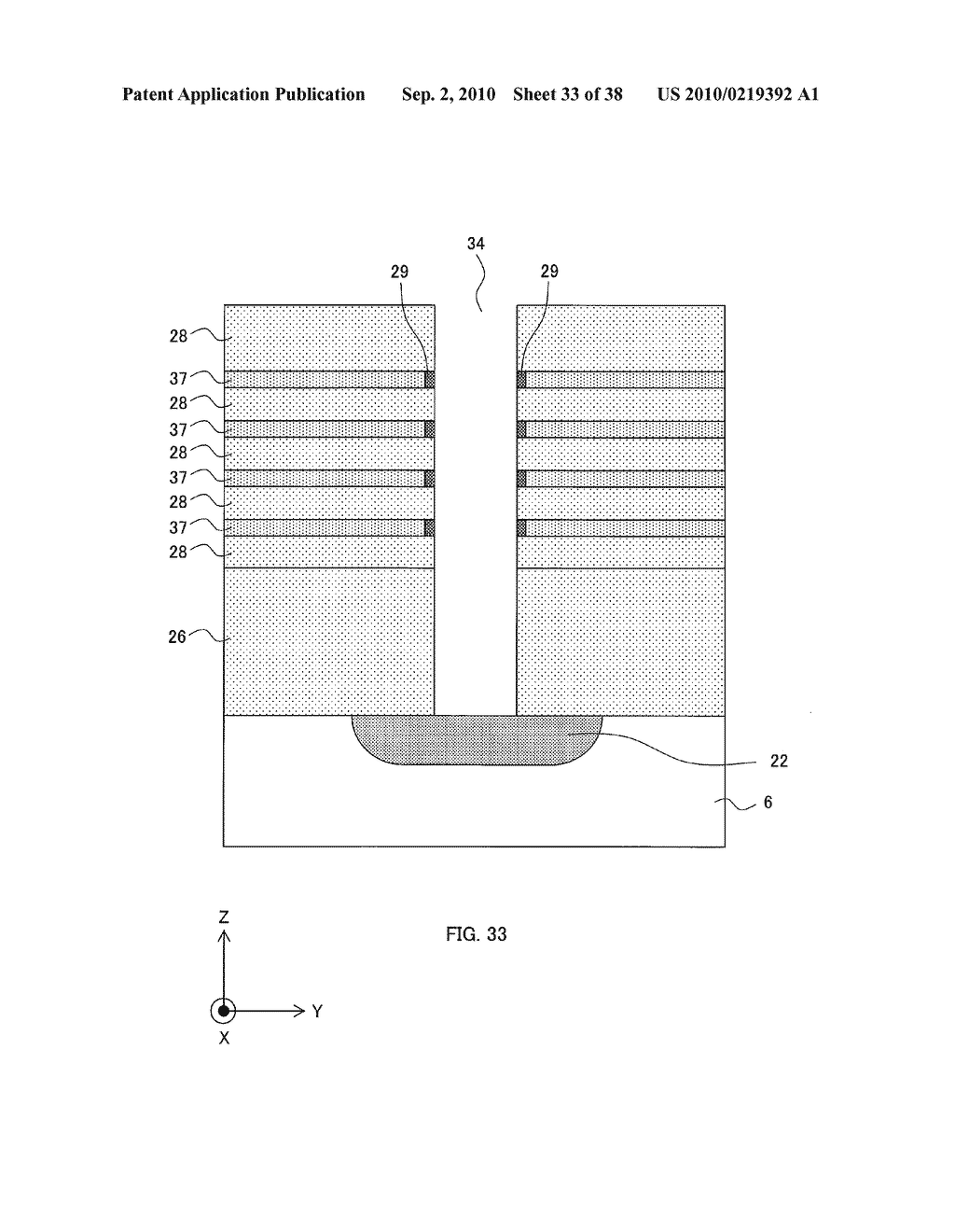 NONVOLATILE SEMICONDUCTOR MEMORY DEVICE AND MANUFACTURING METHOD FOR SAME - diagram, schematic, and image 34