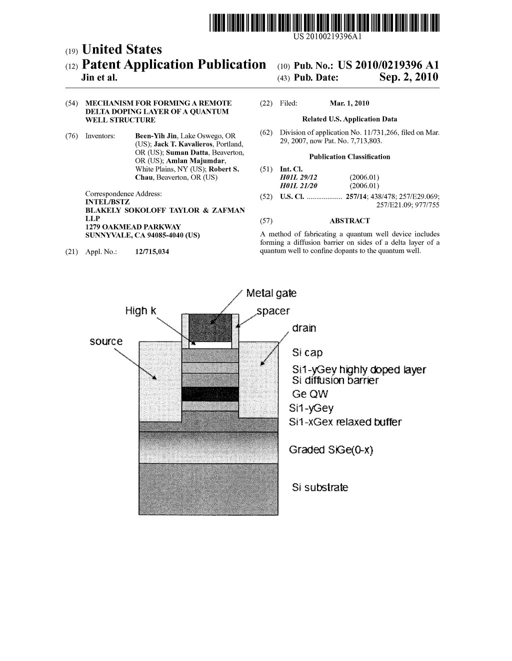 Mechanism for Forming a Remote Delta Doping Layer of a Quantum Well Structure - diagram, schematic, and image 01