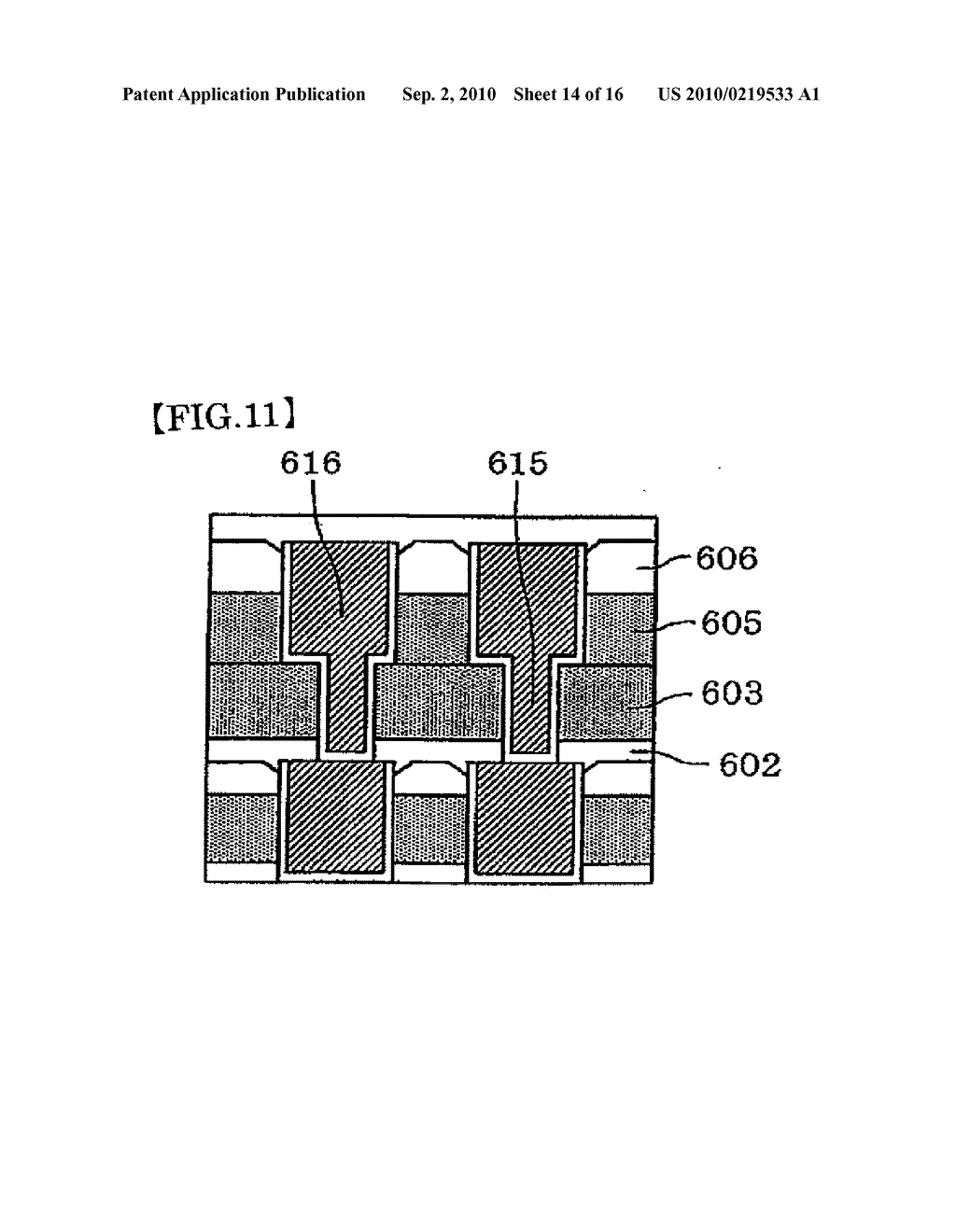 MULTILAYERED WIRING STRUCTURE, AND METHOD FOR MANUFACTURING MULTILAYERED WIRING - diagram, schematic, and image 15