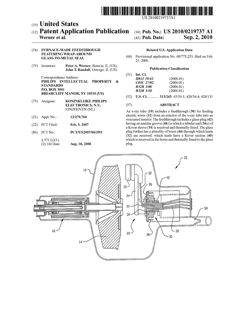 FURNACE-MADE FEEDTHROUGH FEATURING WRAP-AROUND GLASS-TO-METAL SEAL - diagram, schematic, and image 01