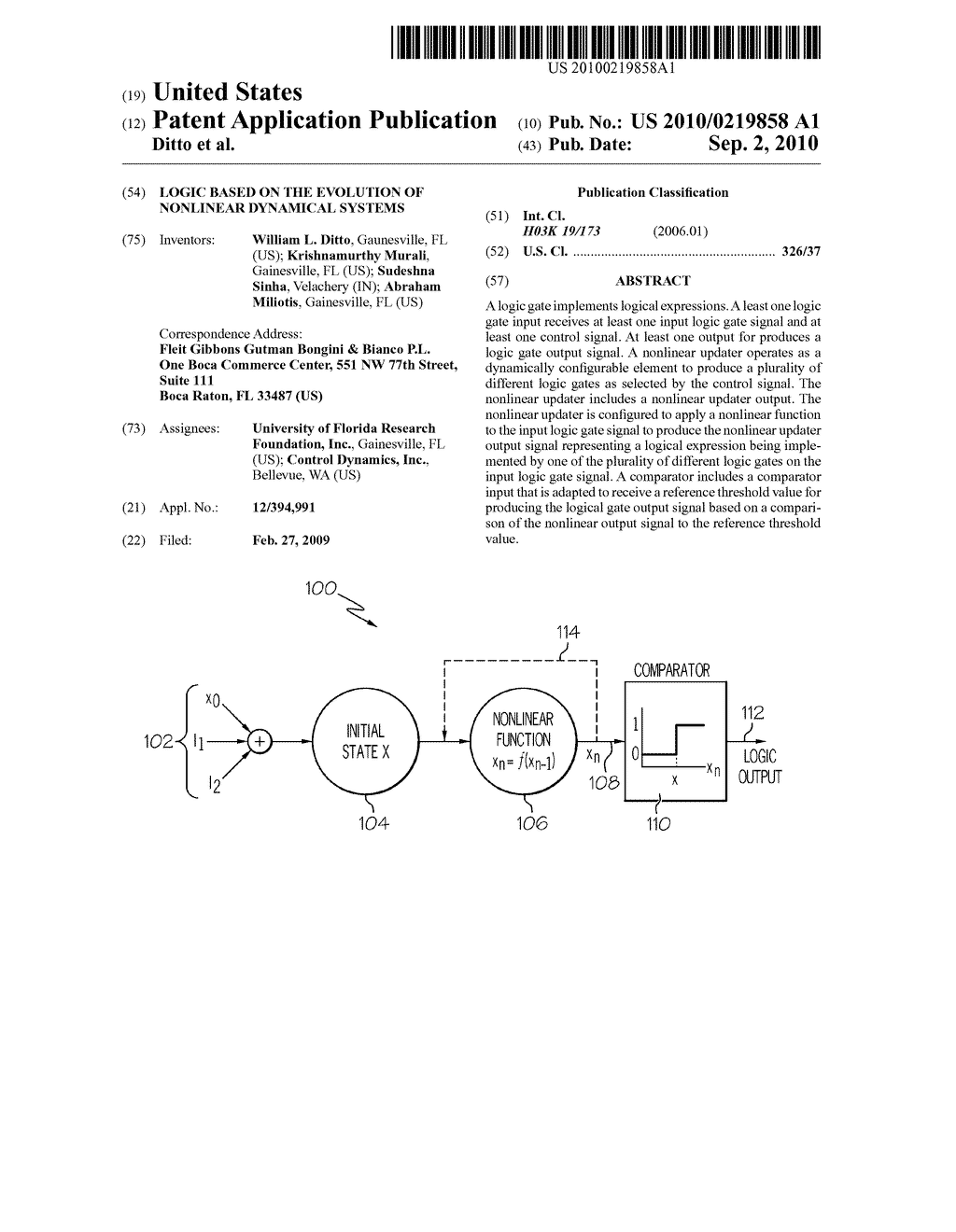 LOGIC BASED ON THE EVOLUTION OF NONLINEAR DYNAMICAL SYSTEMS - diagram, schematic, and image 01