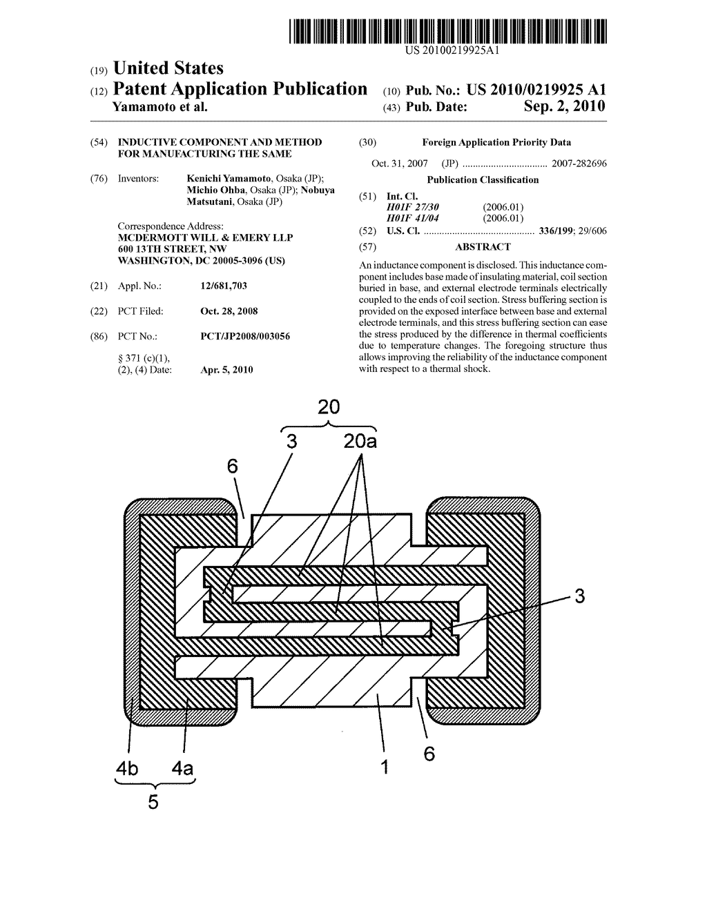 INDUCTIVE COMPONENT AND METHOD FOR MANUFACTURING THE SAME - diagram, schematic, and image 01