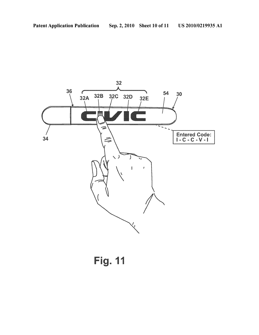 KEYLESS ENTRY SYSTEM INCORPORATING CONCEALABLE KEYPAD - diagram, schematic, and image 11