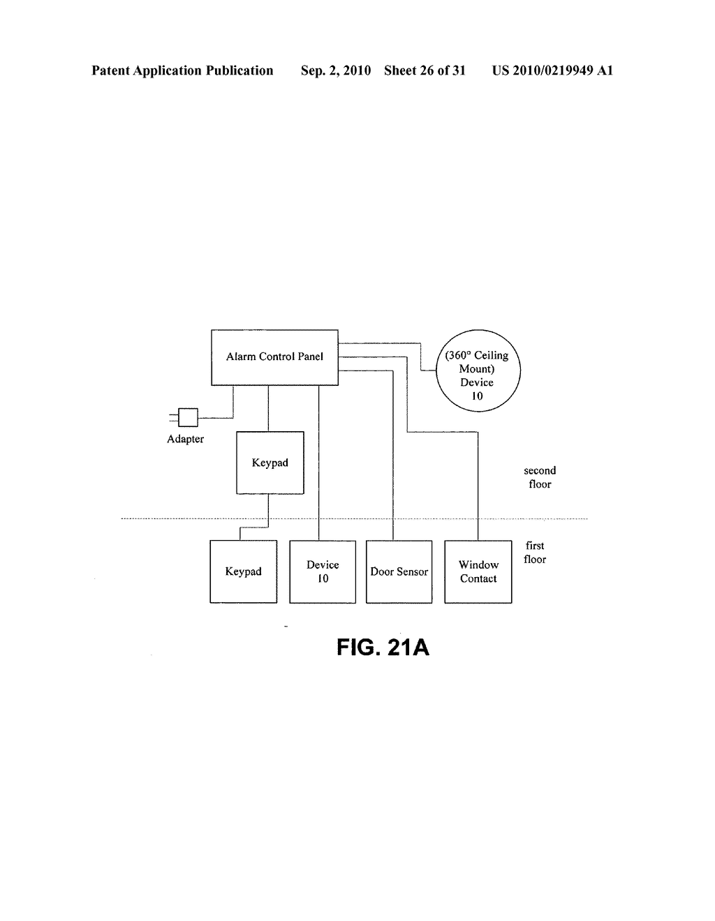 Single MCU-based motion detection, local alarm and supervisory arrangement for alarm system - diagram, schematic, and image 27