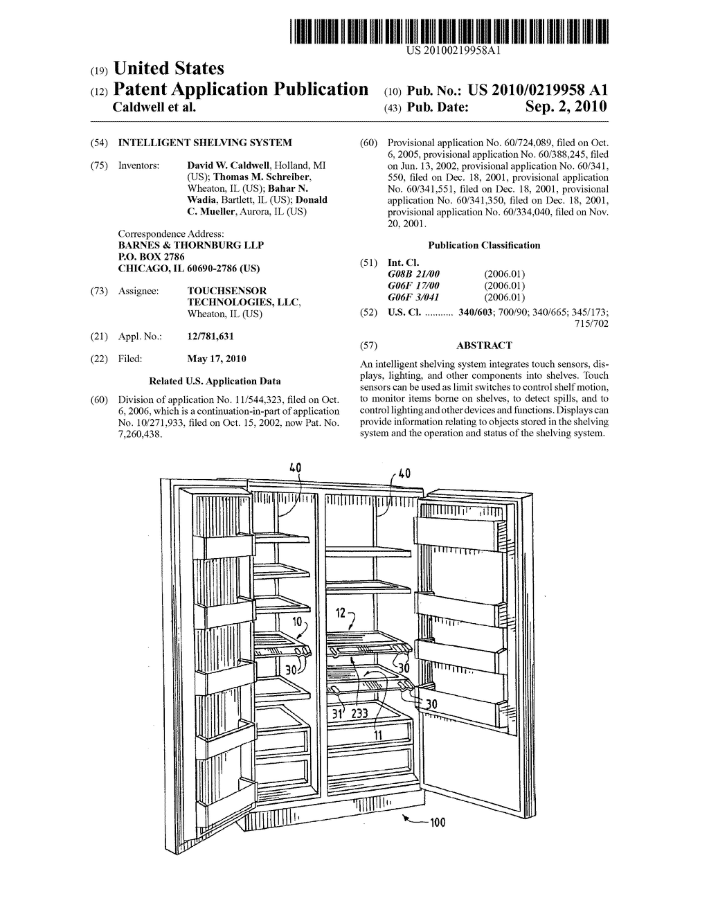 INTELLIGENT SHELVING SYSTEM - diagram, schematic, and image 01