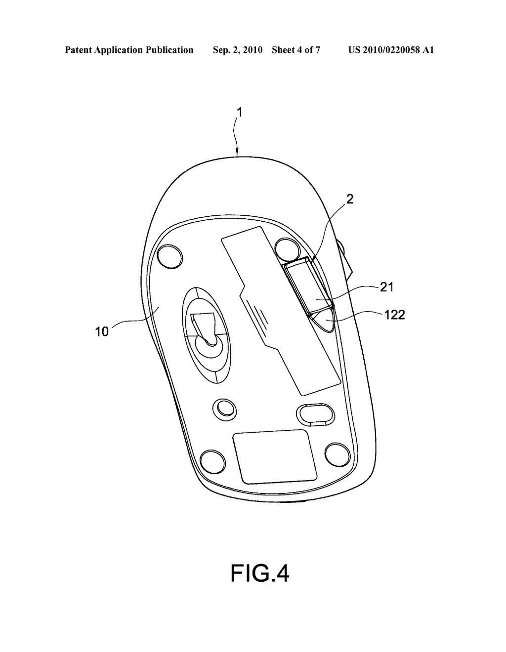 RECEIVING STRUCTURE OF RECEIVER OF WIRELESS INPUT DEVICE AND MOUSE HAVING THE RECEIVING STRUCTURE - diagram, schematic, and image 05