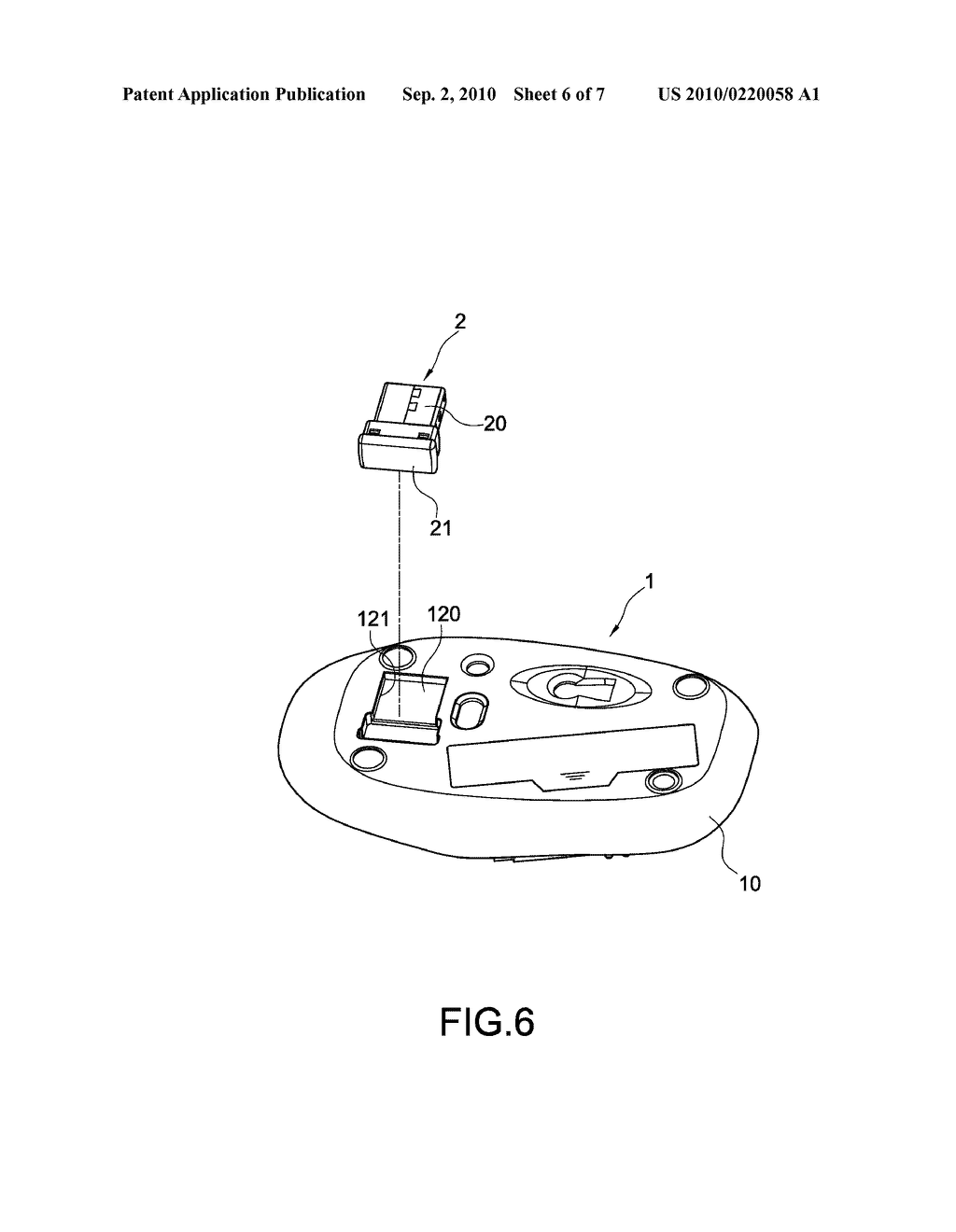 RECEIVING STRUCTURE OF RECEIVER OF WIRELESS INPUT DEVICE AND MOUSE HAVING THE RECEIVING STRUCTURE - diagram, schematic, and image 07