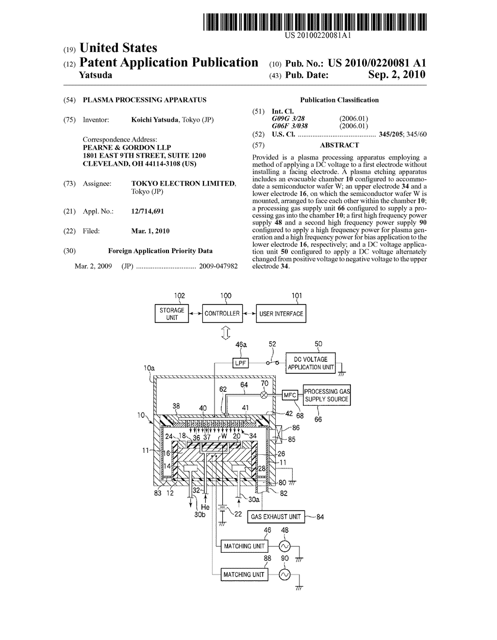 PLASMA PROCESSING APPARATUS - diagram, schematic, and image 01