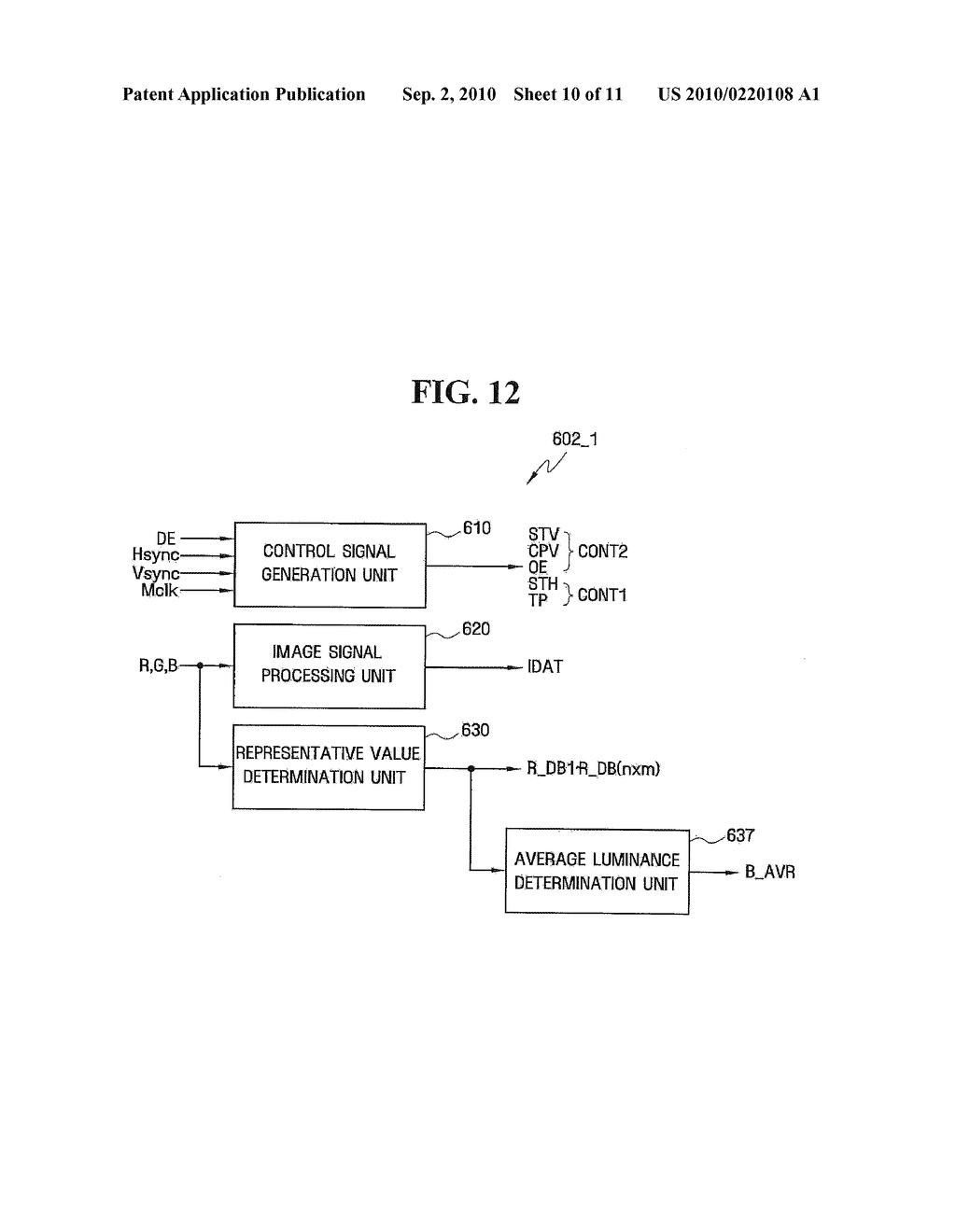 DISPLAY DEVICE AND METHOD OF DRIVING THE SAME - diagram, schematic, and image 11