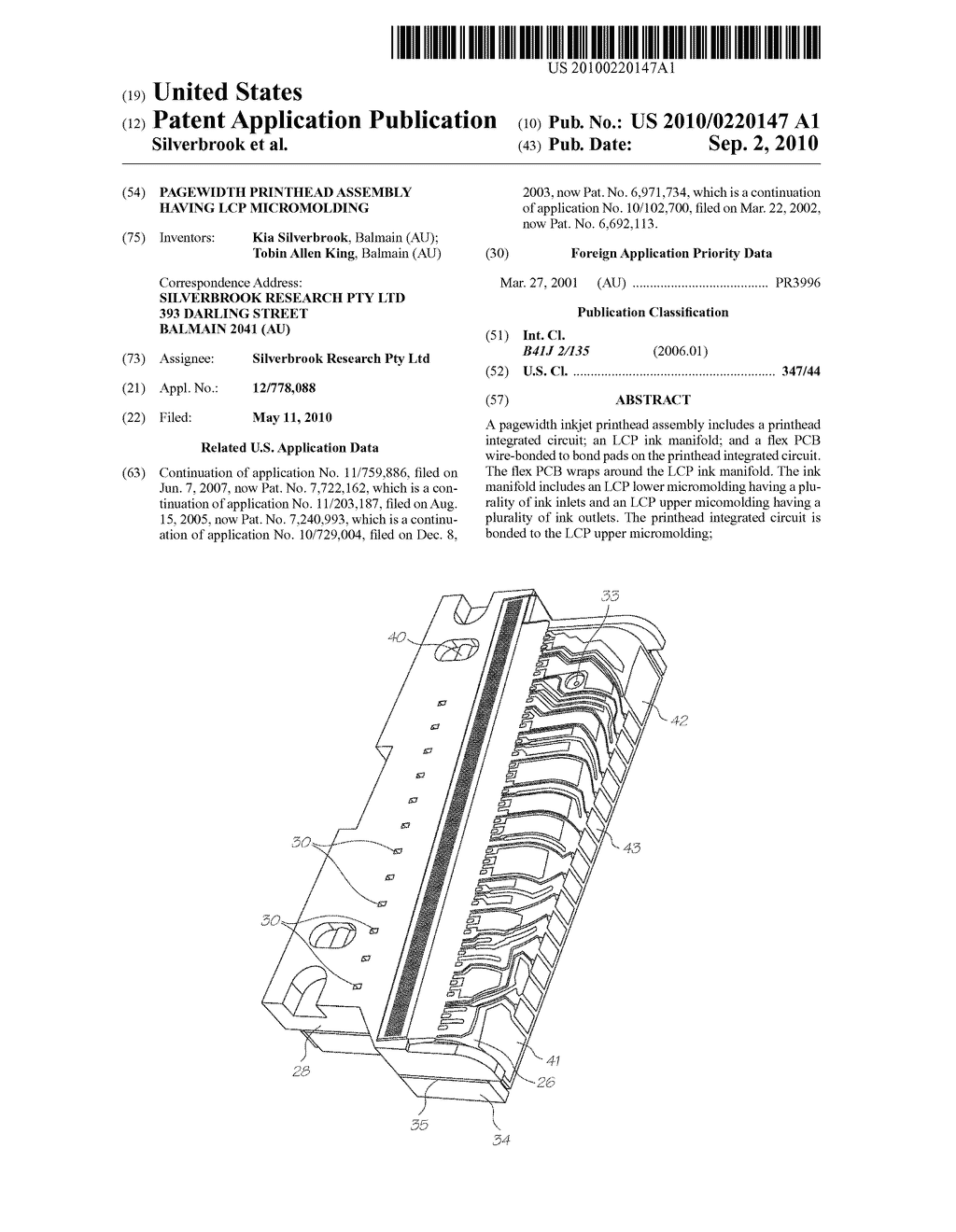 PAGEWIDTH PRINTHEAD ASSEMBLY HAVING LCP MICROMOLDING - diagram, schematic, and image 01