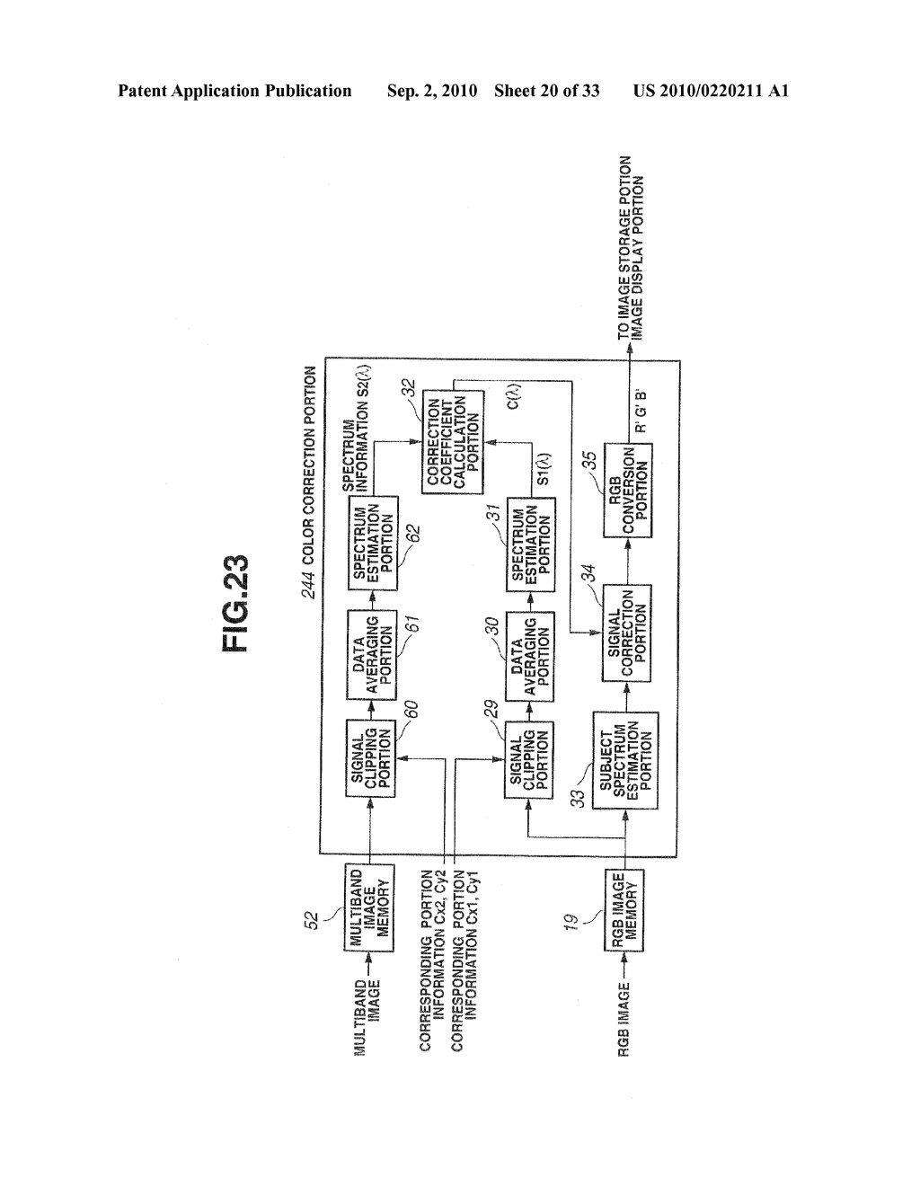 PHOTOGRAPHING SYSTEM FOR PERFORMING COLOR CORRECTION OF AN IMAGE OF A SUBJECT USING SPECTROSCOPIC INFORMATION OF THE SUBJECT - diagram, schematic, and image 21