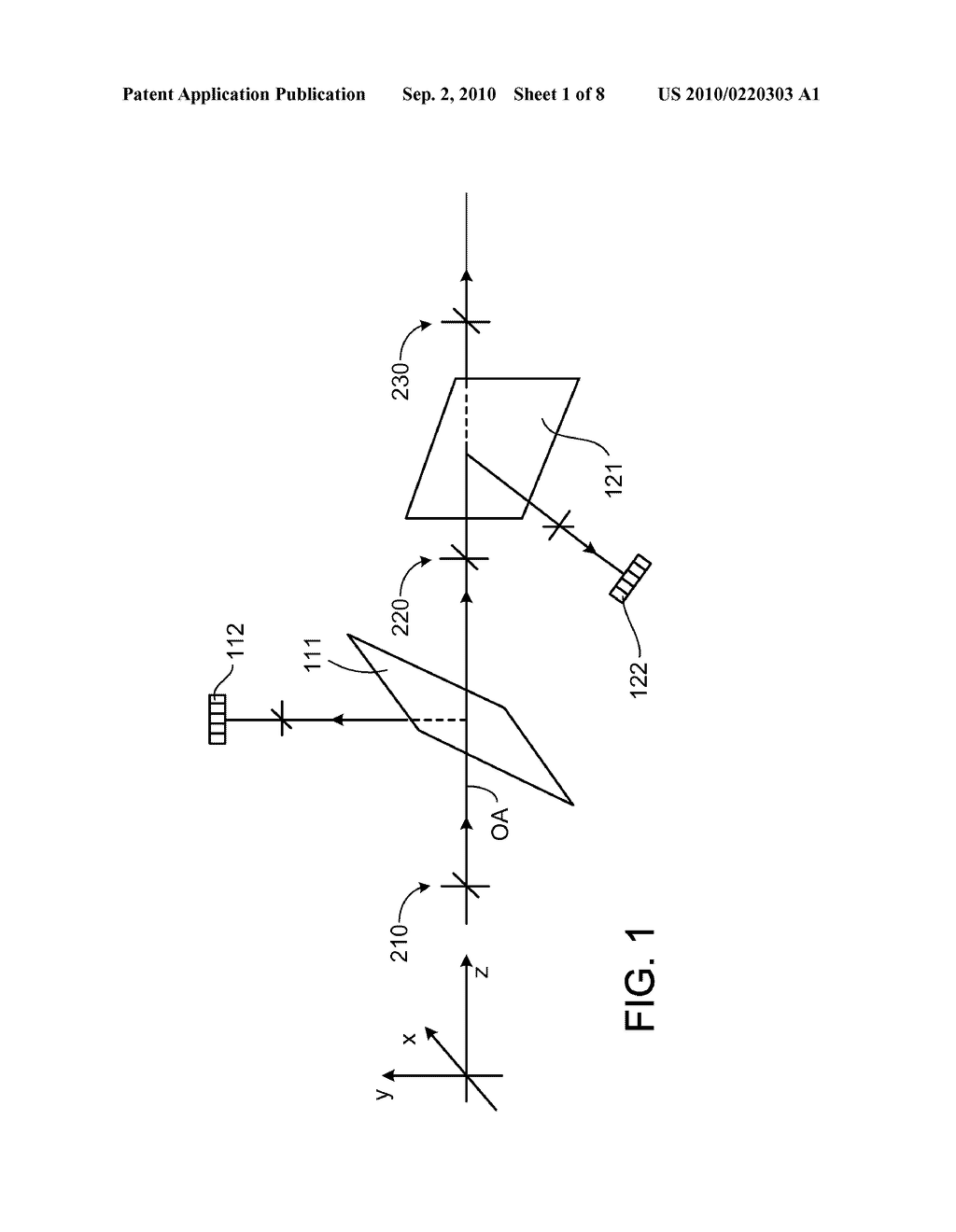 OPTICAL SYSTEM AND METHOD FOR CHARACTERISING AN OPTICAL SYSTEM - diagram, schematic, and image 02