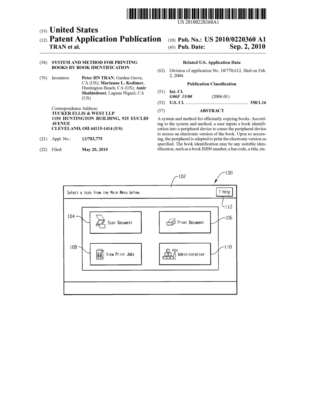 SYSTEM AND METHOD FOR PRINTING BOOKS BY BOOK IDENTIFICATION - diagram, schematic, and image 01