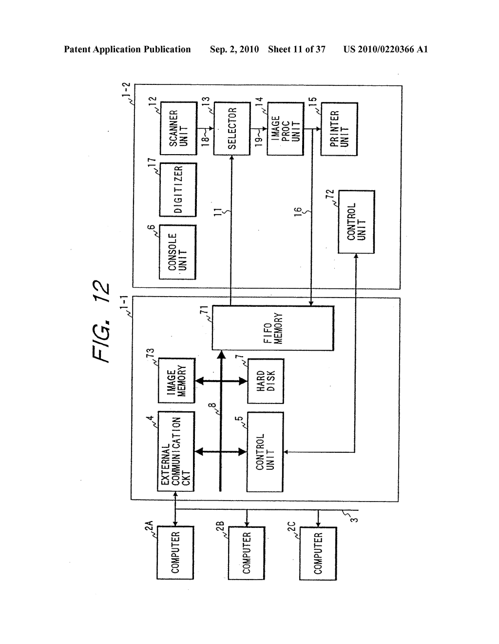 IMAGE READING DEVICE AND IMAGE PROCESSING METHOD UTILIZING THE SAME - diagram, schematic, and image 12