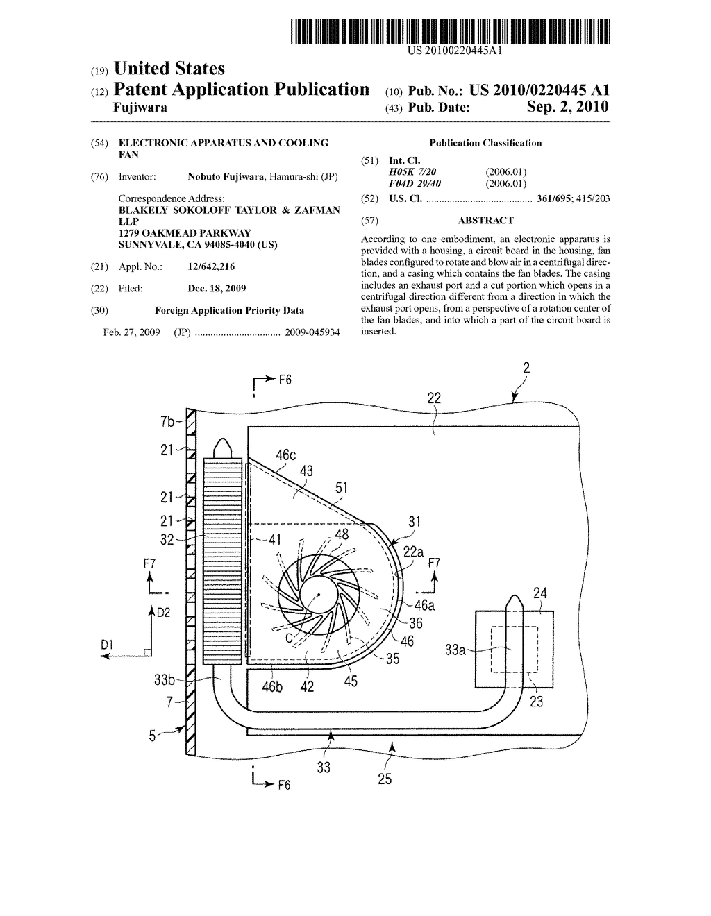 Electronic Apparatus and Cooling Fan - diagram, schematic, and image 01