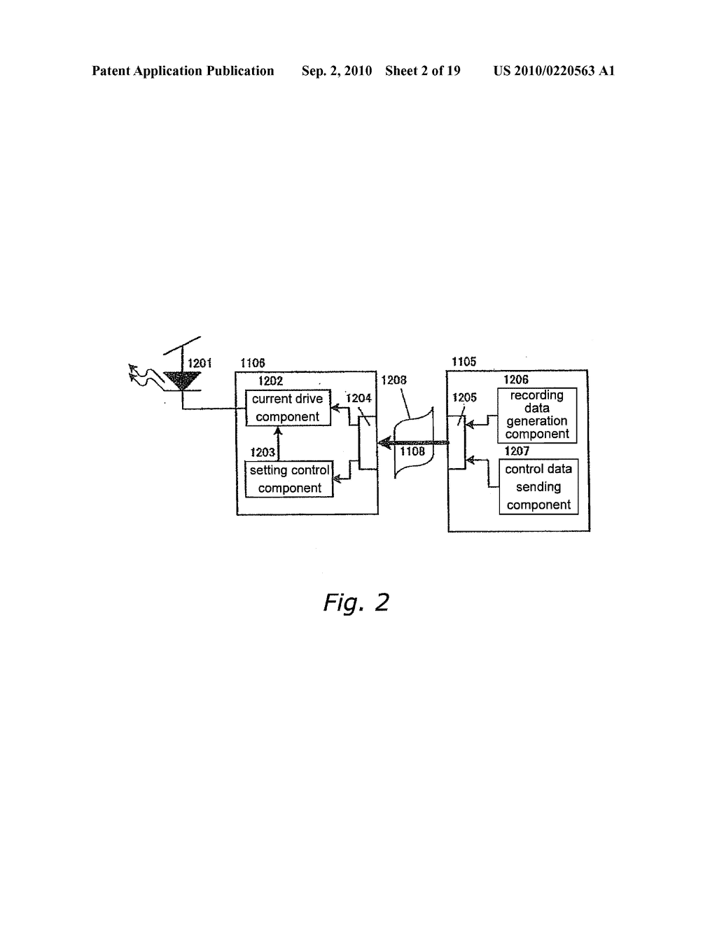 RECORDING CONTROL DEVICE, LASER DRIVE DEVICE, INFORMATION RECORDING DEVICE, SIGNAL TRANSMISSION METHOD, AND RECORDING/REPRODUCTION CONTROL DEVICE - diagram, schematic, and image 03