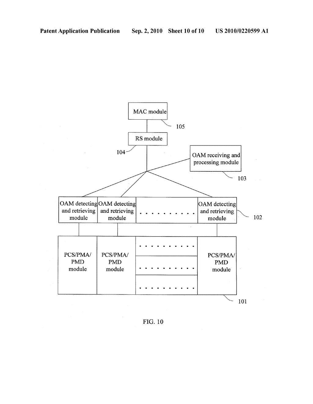 METHOD AND APPARATUS FOR SENDING AND RECEIVING ETHERNET PHYSICAL-LAYER OAM OVERHEAD - diagram, schematic, and image 11