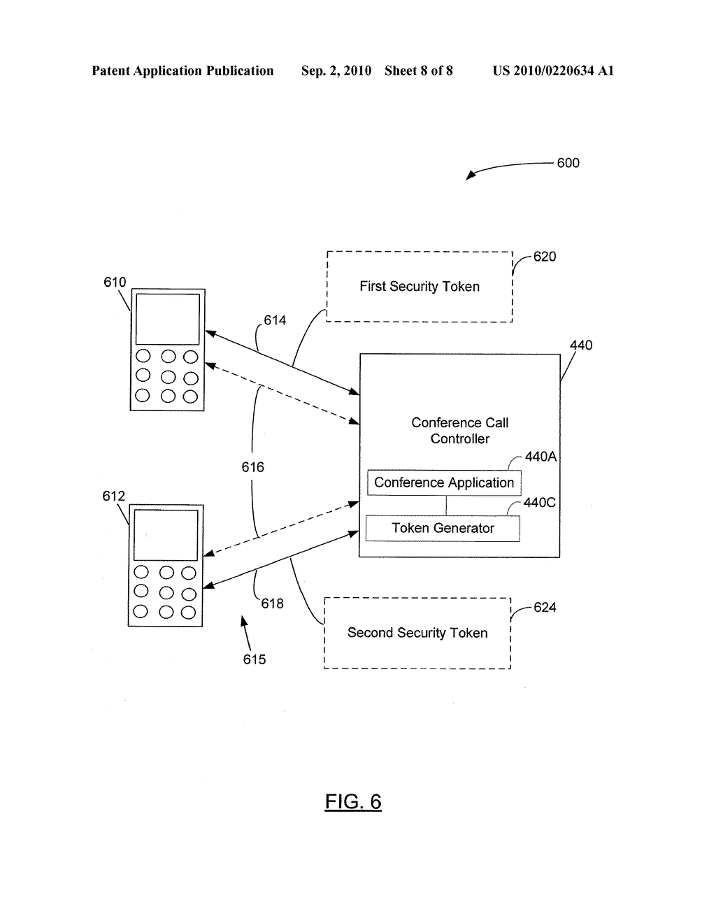 SYSTEMS AND METHODS FOR FACILITATING CONFERENCE CALLS USING SECURITY TOKENS - diagram, schematic, and image 09