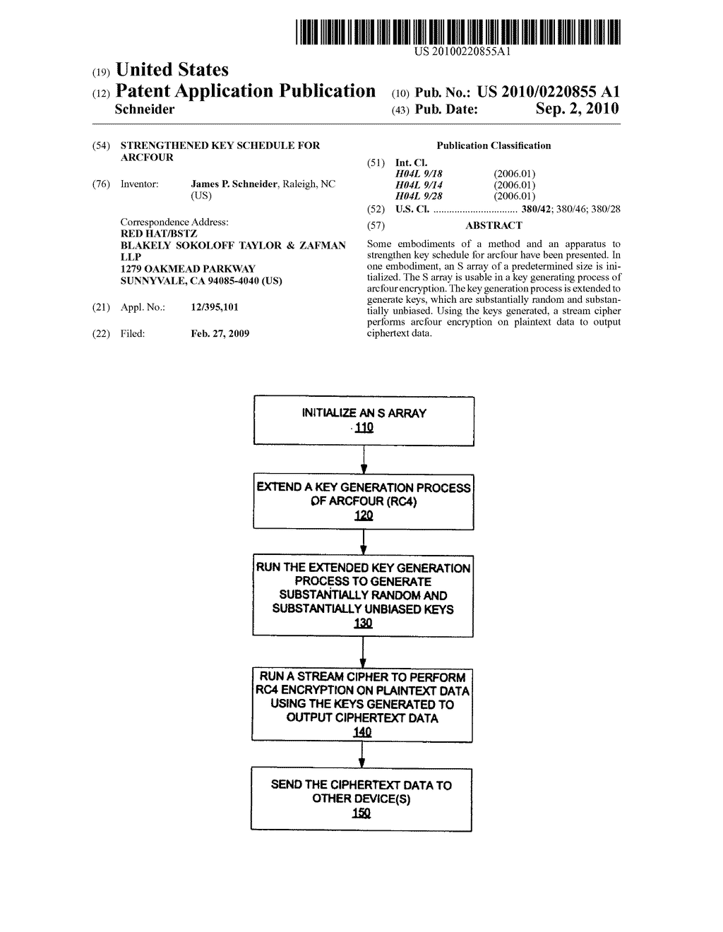 STRENGTHENED KEY SCHEDULE FOR ARCFOUR - diagram, schematic, and image 01