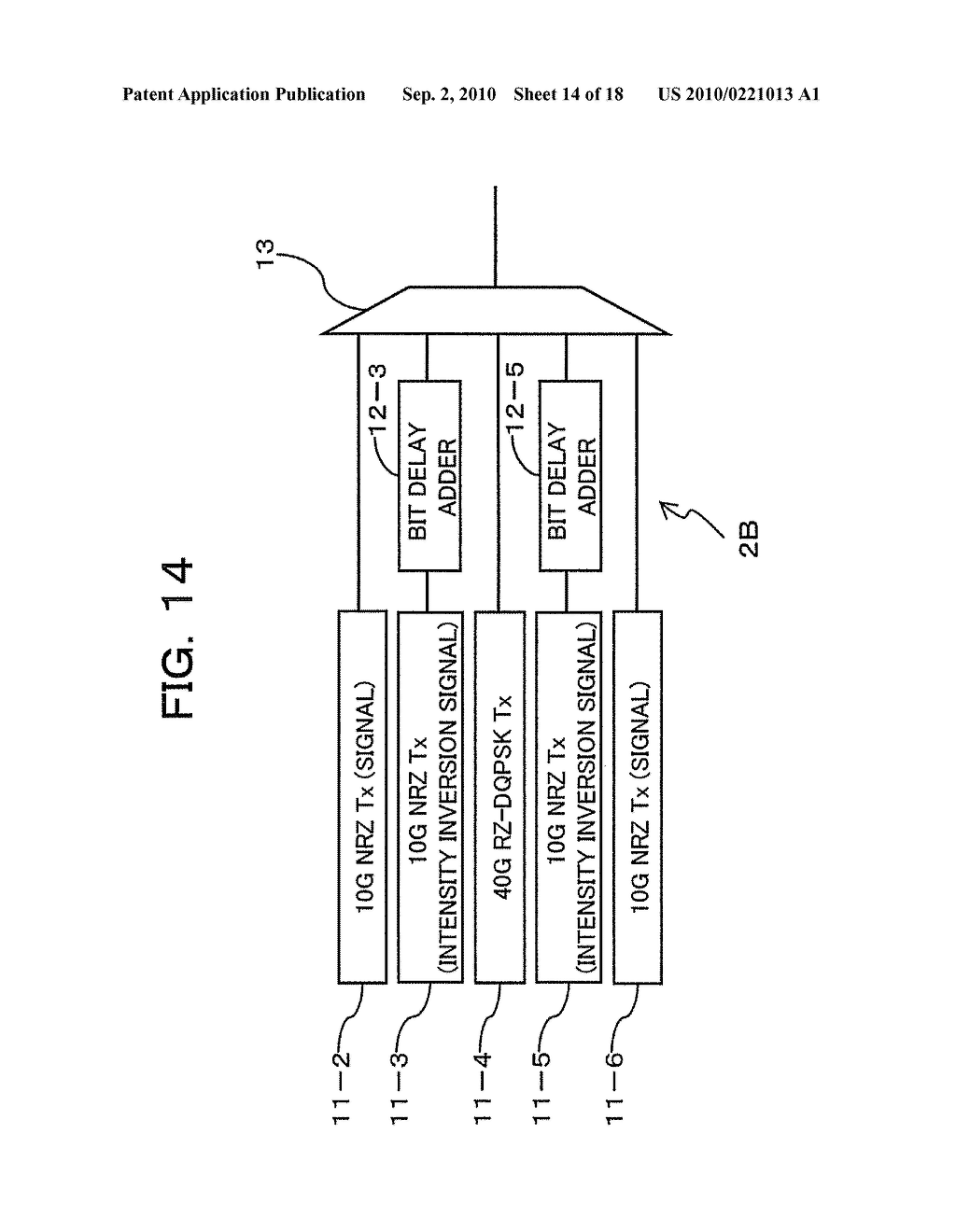 OPTICAL TRANSMISSION APPARATUS, WAVELENGTH DIVISION MULTIPLEXING OPTICAL COMMUNICATION SYSTEM AND OPTICAL TRANSMISSION METHOD - diagram, schematic, and image 15