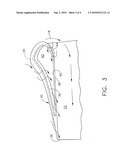 Flared tip turbine blade diagram and image