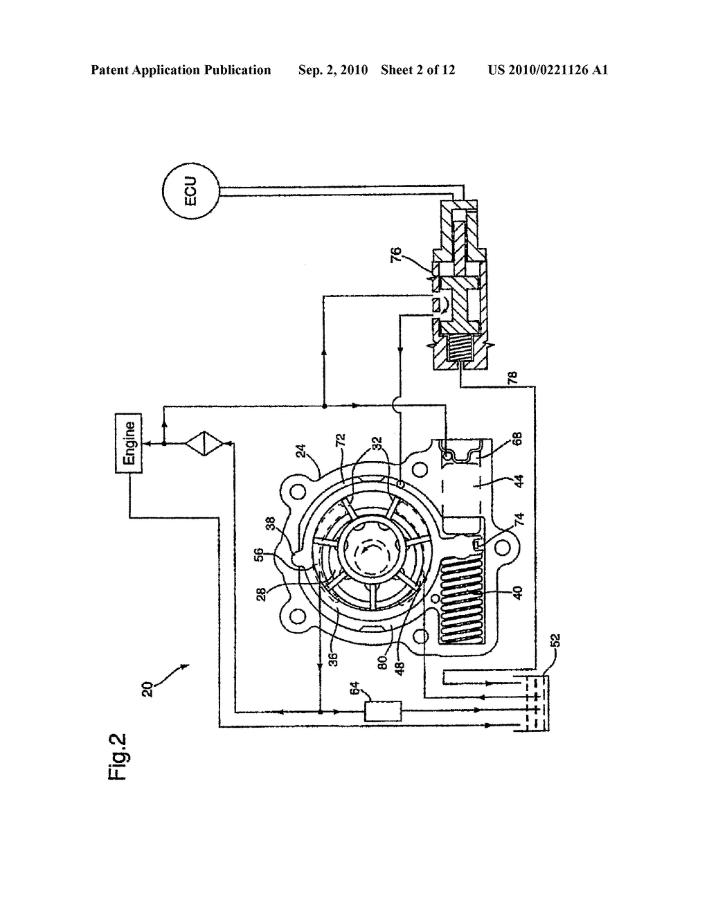 Variable Displacement Variable Pressure Vane Pump System - diagram, schematic, and image 03