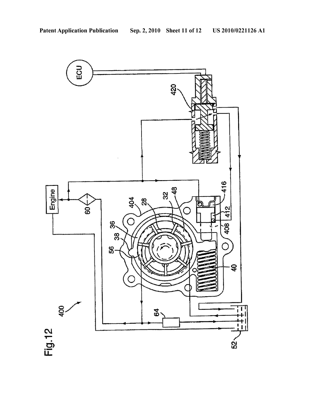 Variable Displacement Variable Pressure Vane Pump System - diagram, schematic, and image 12