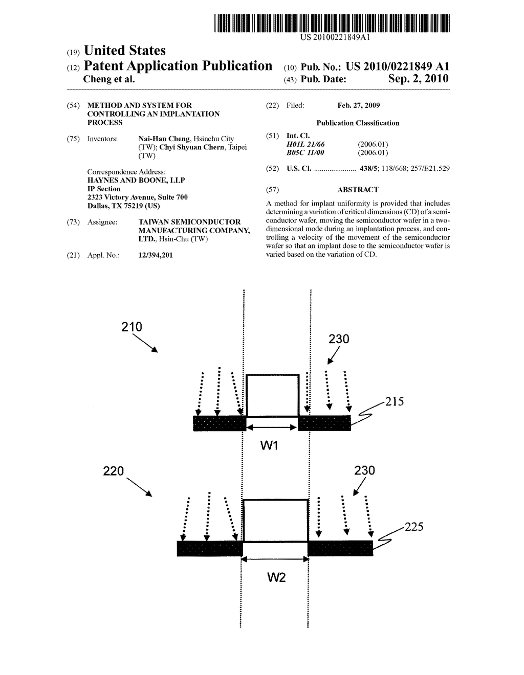 METHOD AND SYSTEM FOR CONTROLLING AN IMPLANTATION PROCESS - diagram, schematic, and image 01