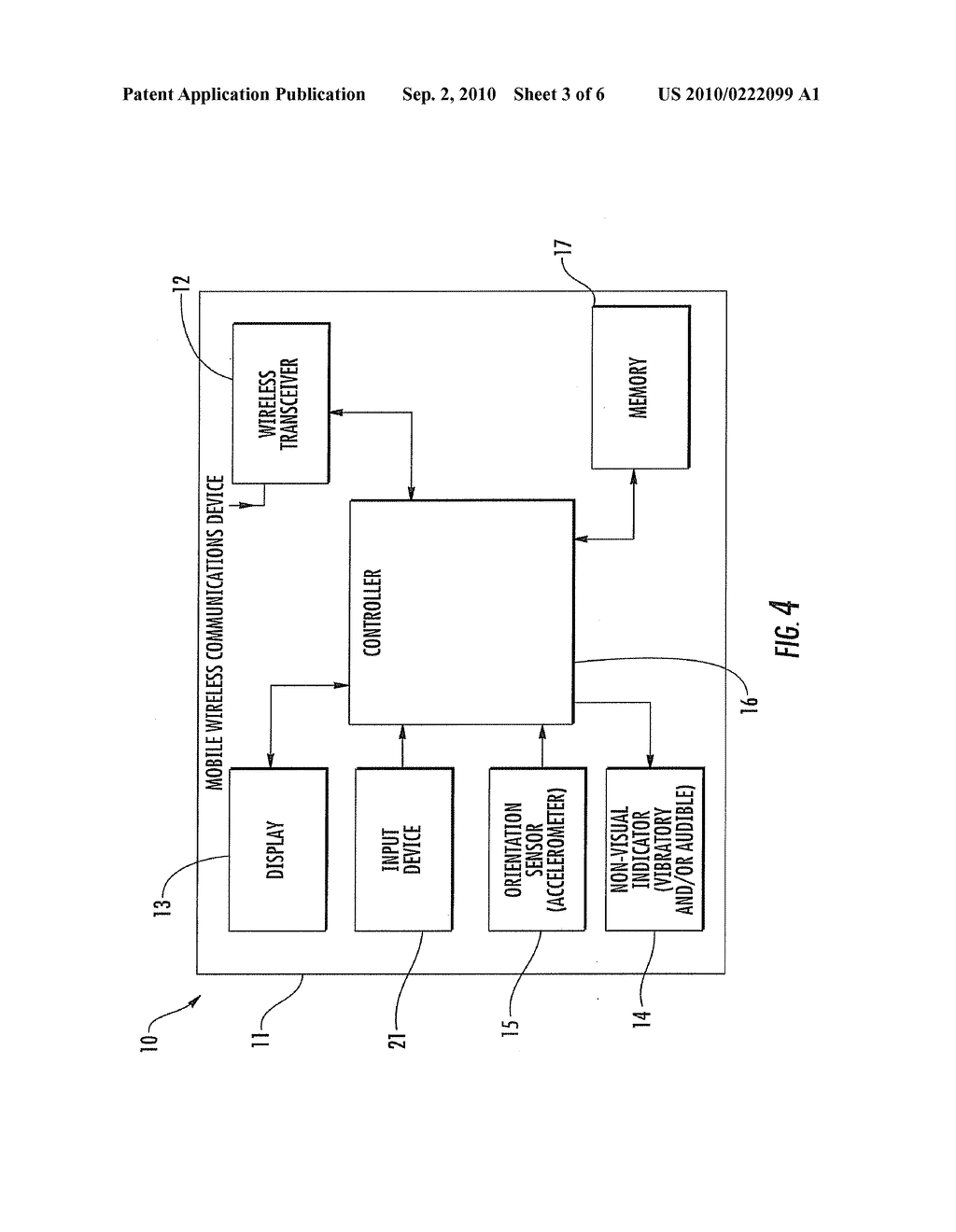 Mobile wireless communications device with orientation sensing and related methods - diagram, schematic, and image 04