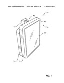 HANDHELD ELECTRONIC DEVICE HAVING TWO DEVICE MEMBERS SLIDABLE RELATIVE TO A BRIDGE diagram and image