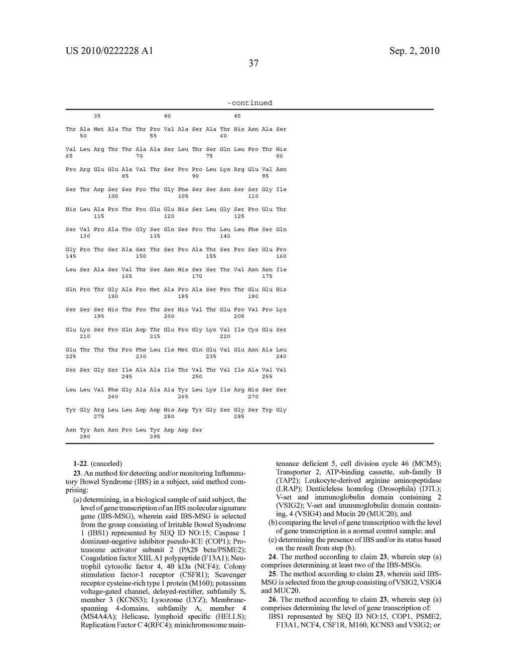 COMPOSITIONS AND METHODS FOR TREATING AND DIAGNOSING IRRITABLE BOWEL SYNDROME - diagram, schematic, and image 51