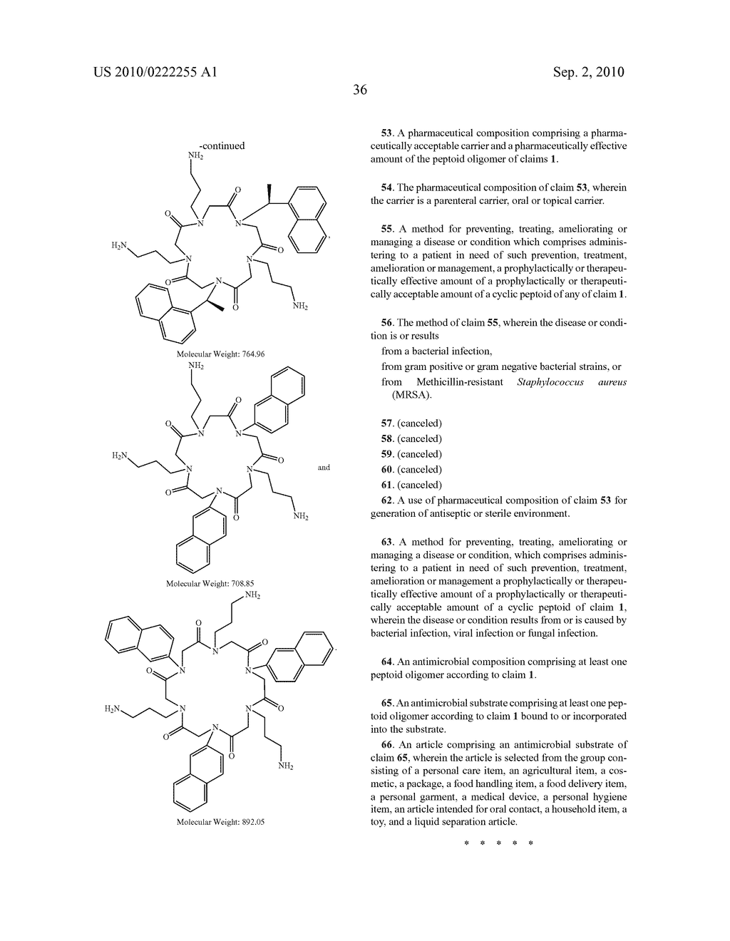 PEPTOID OLIGOMERS, PHARMACEUTICAL COMPOSITIONS AND METHODS OF USING THE SAME - diagram, schematic, and image 43