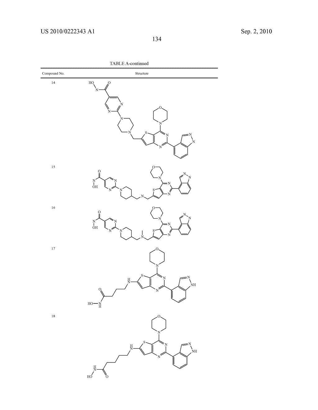 PHOSPHOINOSITIDE 3-KINASE INHIBITORS WITH A ZINC BINDING MOIETY - diagram, schematic, and image 135