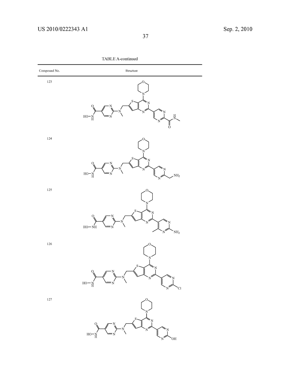 PHOSPHOINOSITIDE 3-KINASE INHIBITORS WITH A ZINC BINDING MOIETY - diagram, schematic, and image 38