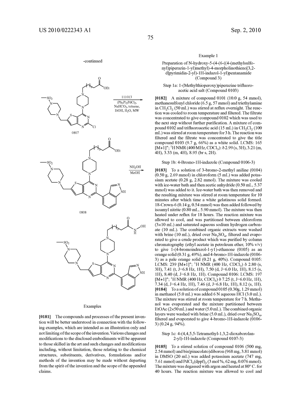 PHOSPHOINOSITIDE 3-KINASE INHIBITORS WITH A ZINC BINDING MOIETY - diagram, schematic, and image 76