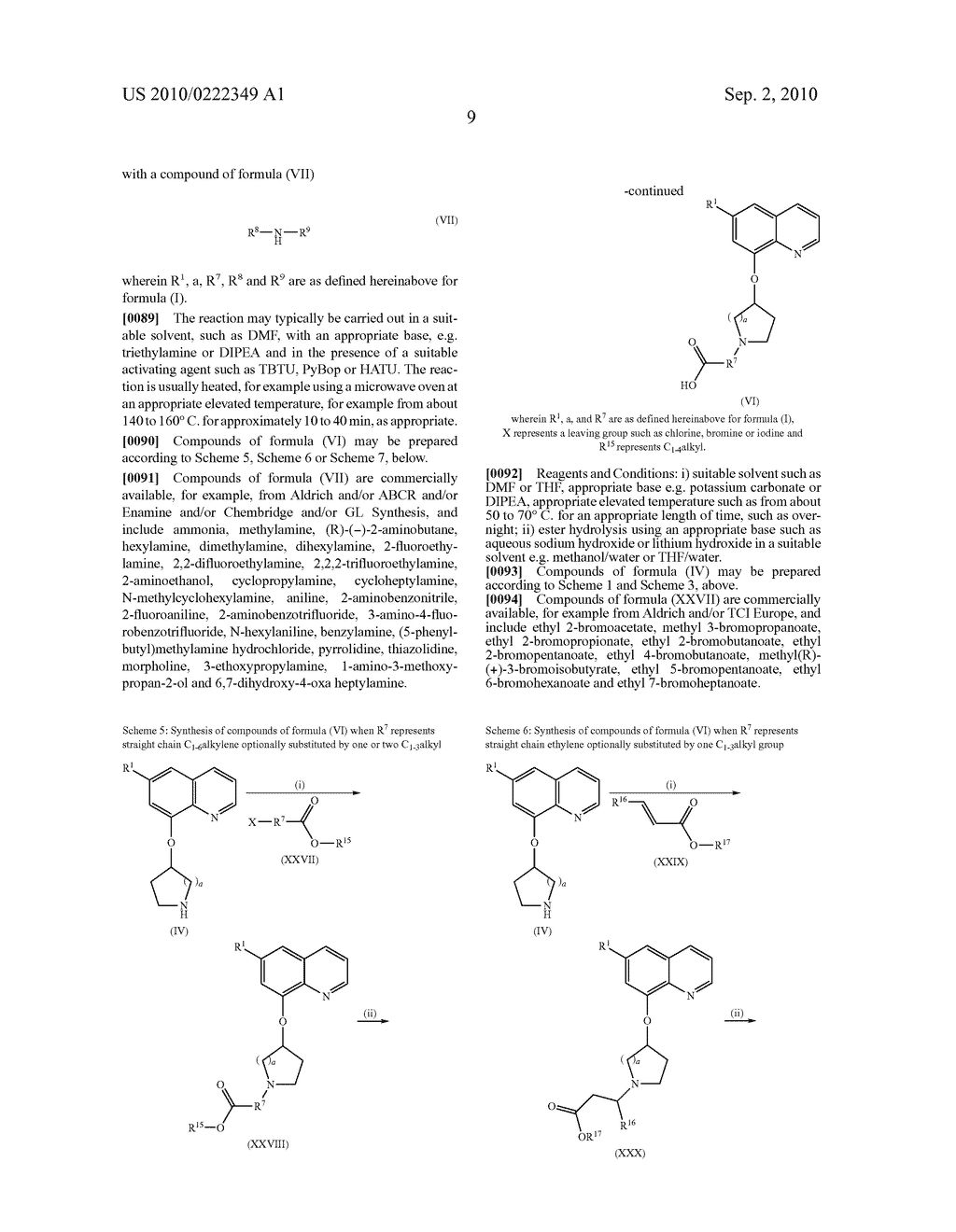 QUINOLINE DERIVATIVES USED TO TREAT INFLAMMATORY AND ALLERGIC DISEASES - diagram, schematic, and image 10