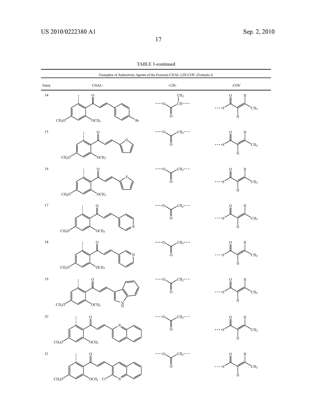 Modified Chalcone Compounds as Antimitotic Agents - diagram, schematic, and image 18