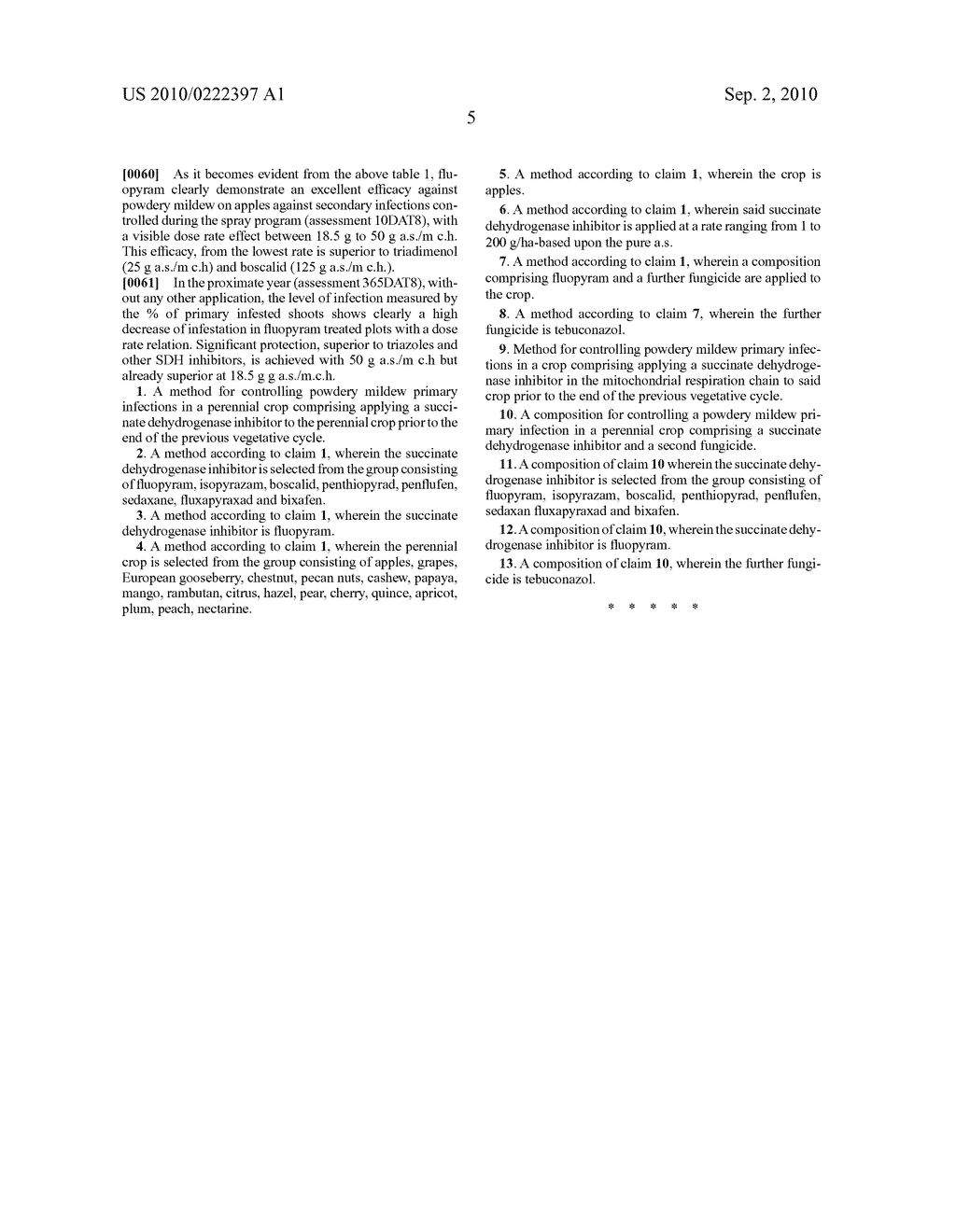 Use of Succinate Dehydrogenase Inhibitors For Controlling Powdery Mildew Primary Infections - diagram, schematic, and image 06