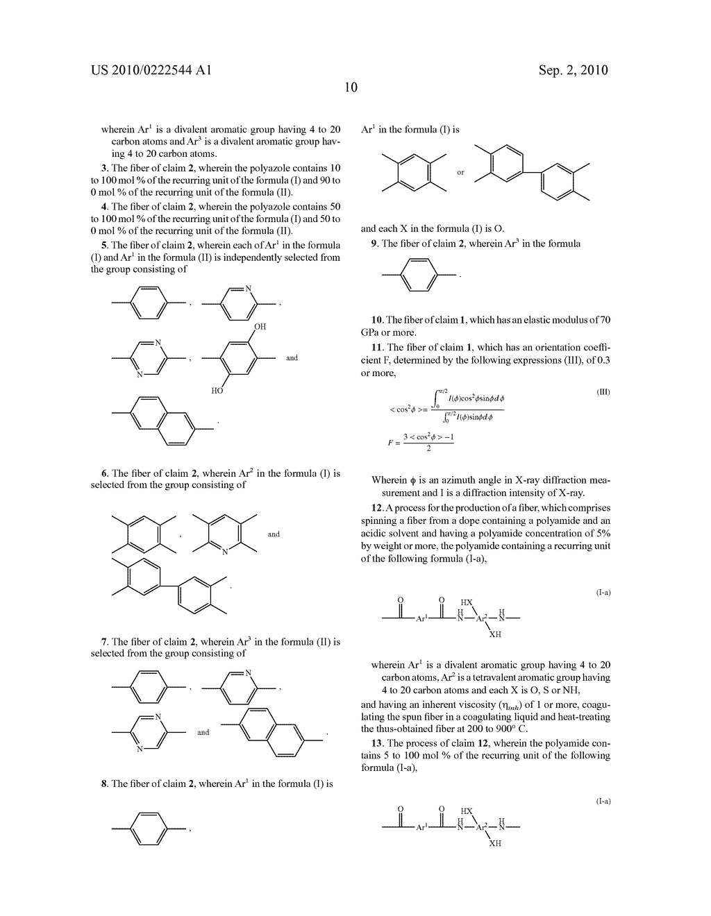 POLYAZOLE FIBER AND PROCESS FOR THE PRODUCTION THEREOF - diagram, schematic, and image 11